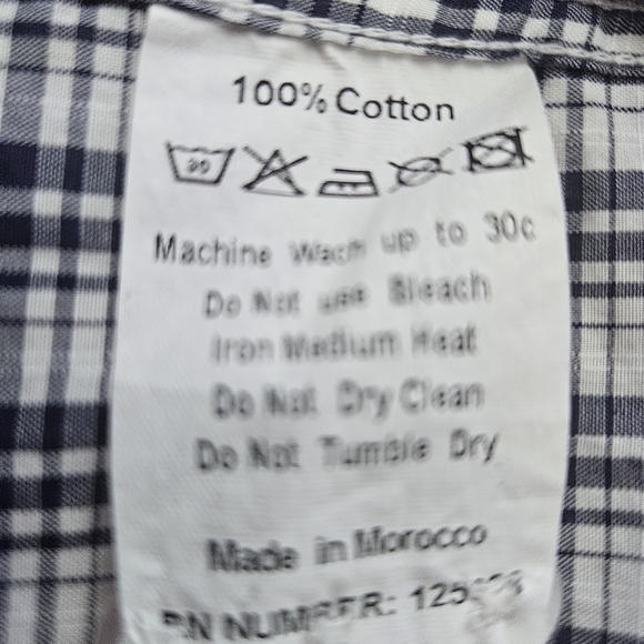 Bespoken Mens Blue White Plaid Button Down Shirt Sz Large - Picture 9 of 10